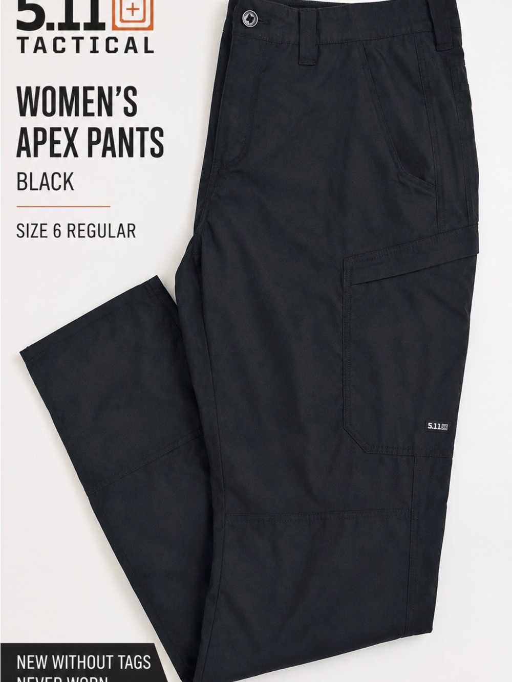 5.11 Tactical Women’s Apex Pants Black Size 6 Regular NWOT Utility Cargo